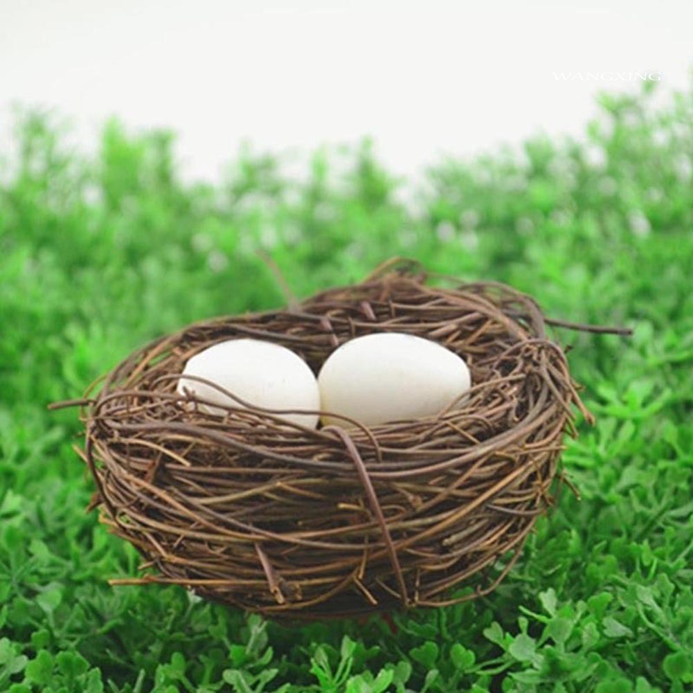 Tổ chim nhân tạo kích thước 12 / 10 / 8 / 6cm sống động trang trí nhà cửa