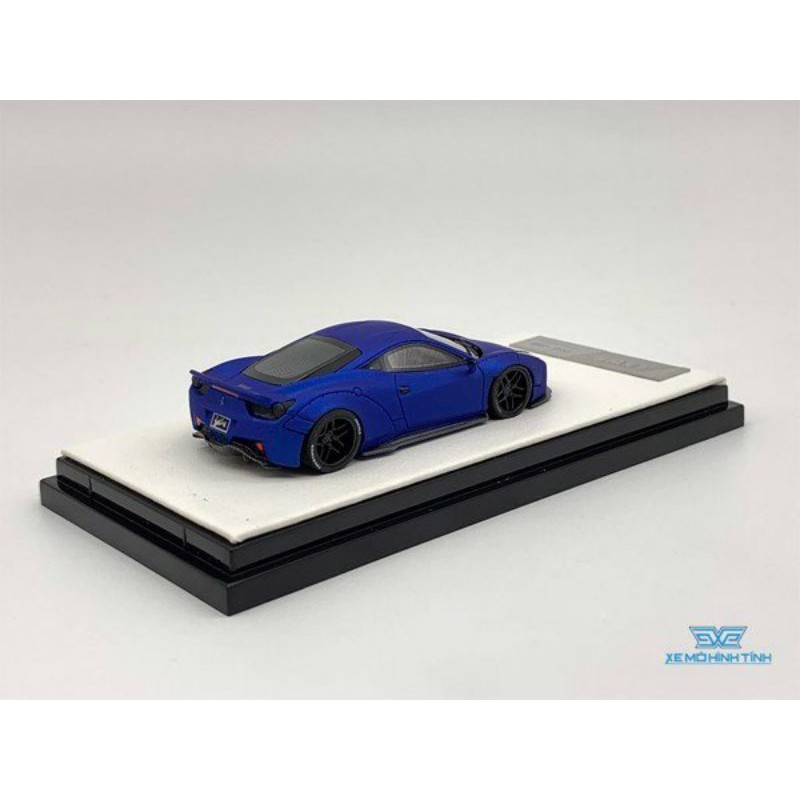 Xe Mô Hình Ferrari 458 LB Limited 499pcs Timothy Pierre và Liberty Walk 1:64 ( Xanh Dương Nhám )