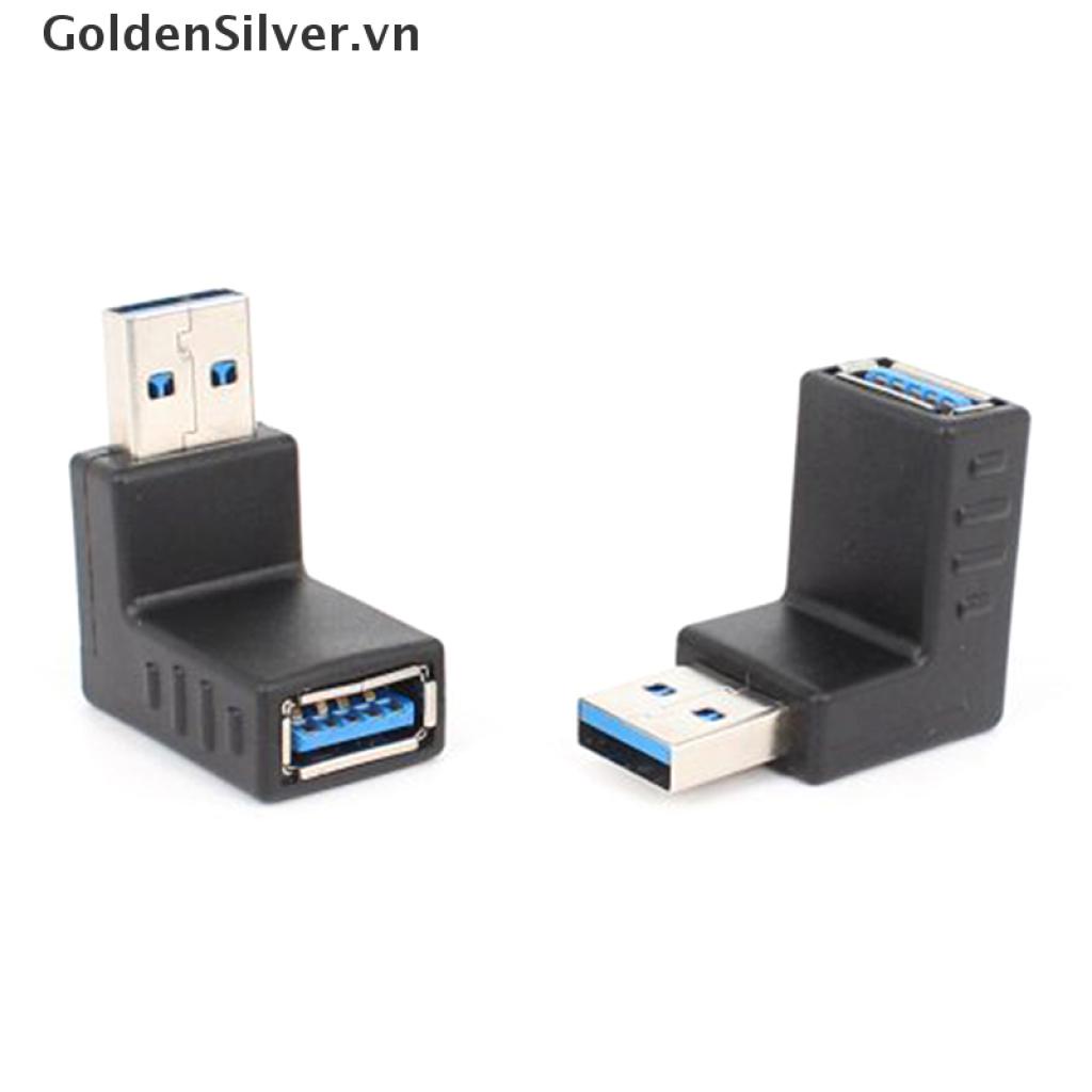 Đầu Nối Chuyển Đổi USB 3.0 A Male Sang Female Góc Phải 90 Độ