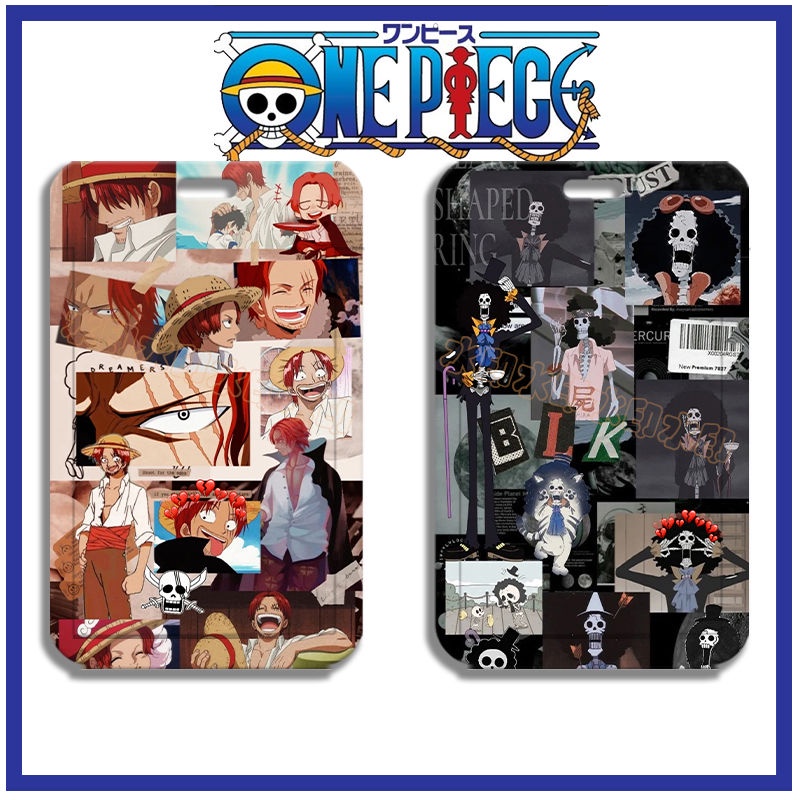 Túi Đựng Thẻ id / Danh Thiếp Họa Tiết Hoạt Hình one piece zoro ace luffy Cho Học Sinh Ốp