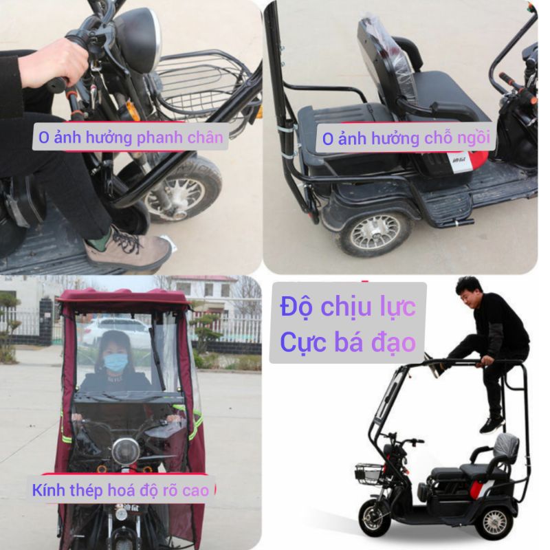 Mái che xe ba bánh và xe thương binh 1590 kích thước mái 130cm x 70cm