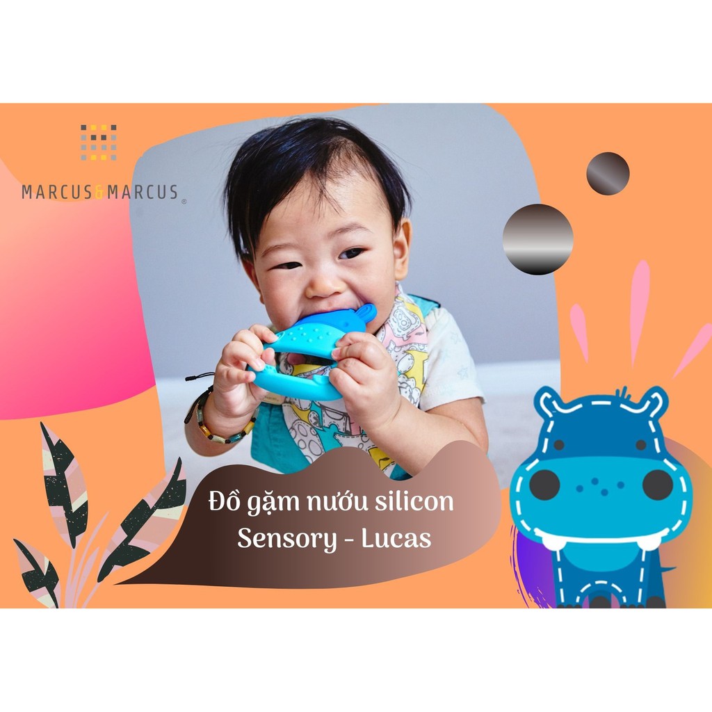 Đồ gặm nướu silicon cho bé Sensory Marcus &amp; Marcus, từ 6 tháng - Lucas