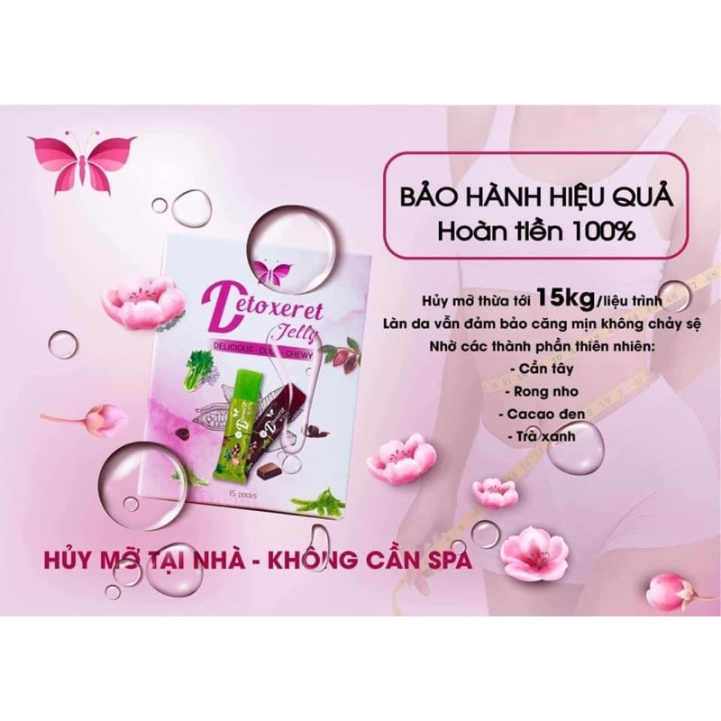 Thạch giảm cân Detoxeret jelly chính hãng tách lẻ 10 gói