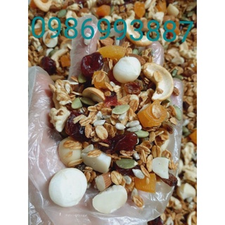 NGŨ CỐC HẠT DINH DƯỠNG GRANOLA (ăn vặt, ăn kiêng, healthy, giảm cân, ăn chay) đóng túi zip