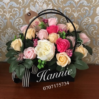 [Hannie Flower] Giỏ hoa sáp thơm đủ màu