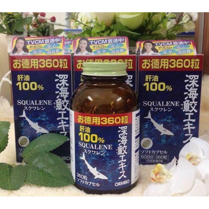 Viên Uống Sụn Vi Cá Mập Orihiro Squalene 360 Viên Nhật Bản