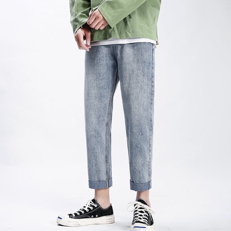 [ RẺ BÈO ] Baggy Jeans Rách Lai Chất Bò Cao Cấp Phong Cách Trẻ Trung Năng Động | BigBuy360 - bigbuy360.vn