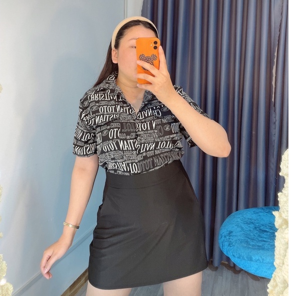 (sơ mi bigsize 60kg đến 95kg) Áo sơ mi bigsize họa tiết tờ báo phom rộng,sơ bigsize phom rộng hình thật 100%