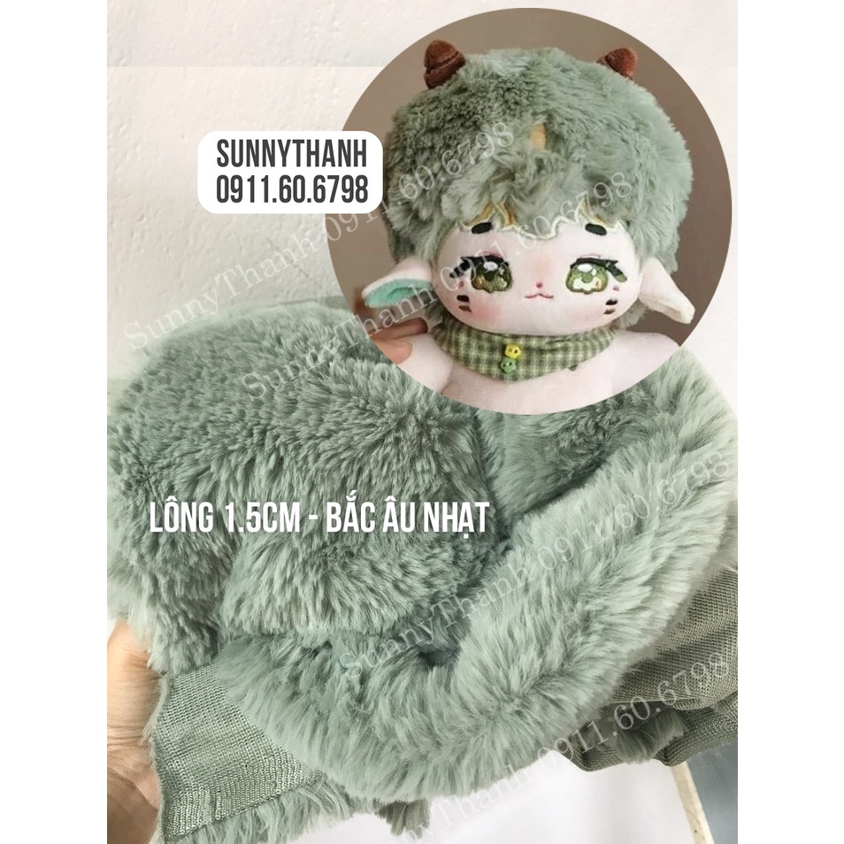 20cm*20cm [ Tóc doll THỎ ] vải lông nhung lông thú lông thỏ SunnyThanh