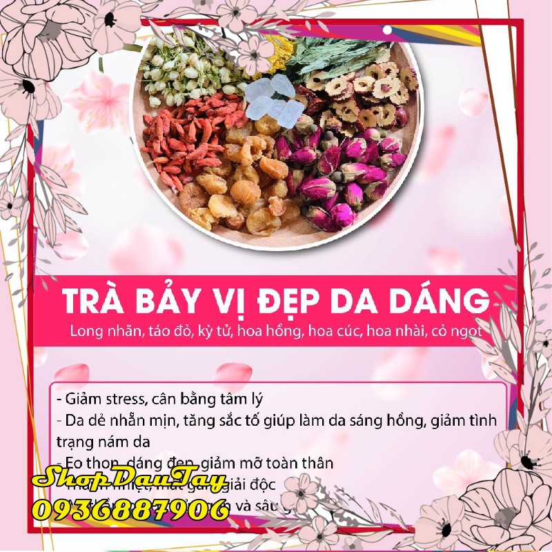 TRÀ HOA – TRÀ HOA BẢY VỊ ĐẸP DÁNG - Shop Dâu Tây "1 Ly Trà Hoa"