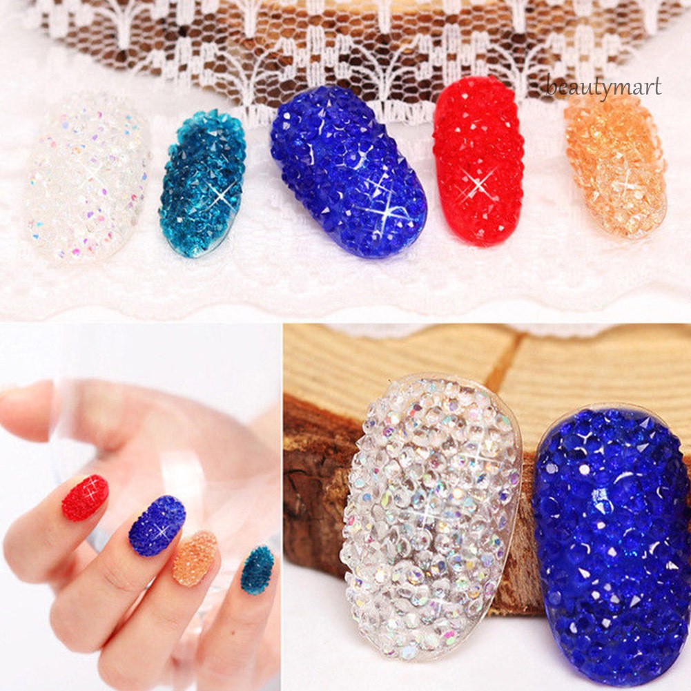 [Hàng mới về] Bộ Đá Pha Lê Mini 3d 1.3mm Đính Trang Trí Móng Diy