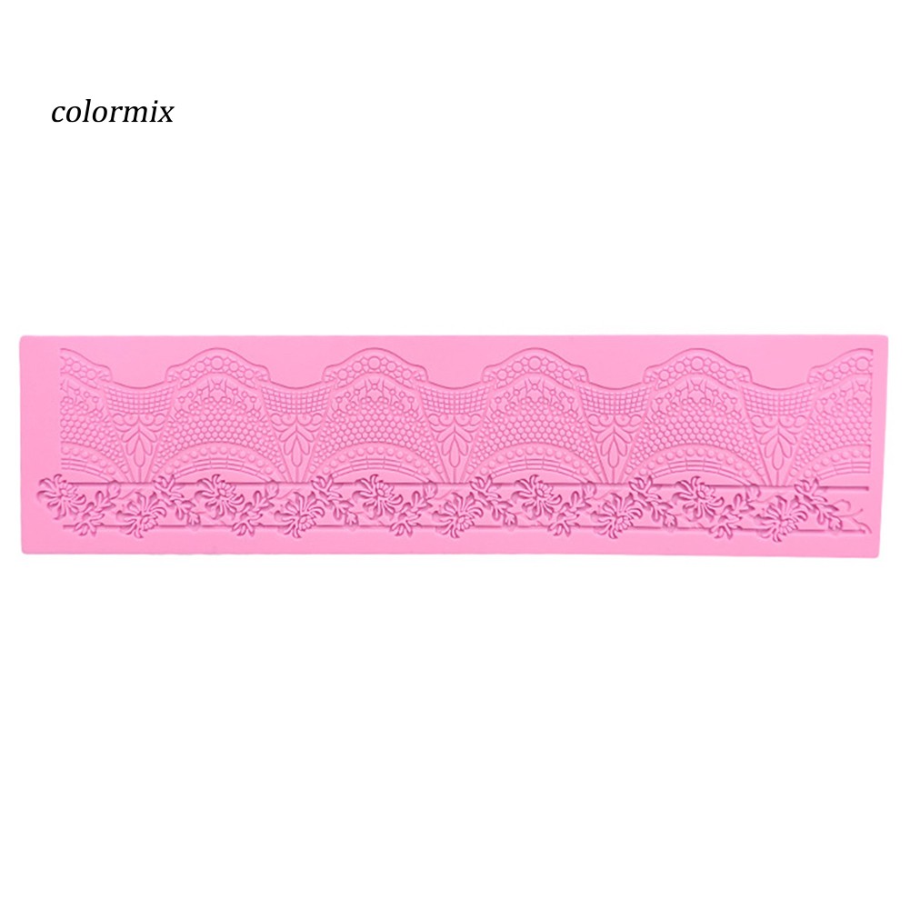 Khuôn silicon làm kẹo đường tạo hình ren hoa độc đáo trang trí bánh ngọt