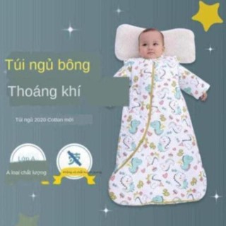 Dth94A ♘☌♛Túi ngủ trẻ em mùa xuân và thu, đông, dày, bông, mỏng, chống đá cho em, Bộ Đồ thông dụng bốn