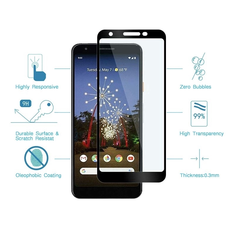 Kính cường lực bảo vệ toàn màn hình tiện lợi cho Google Pixel 4 3a xl 4xl 3Axl