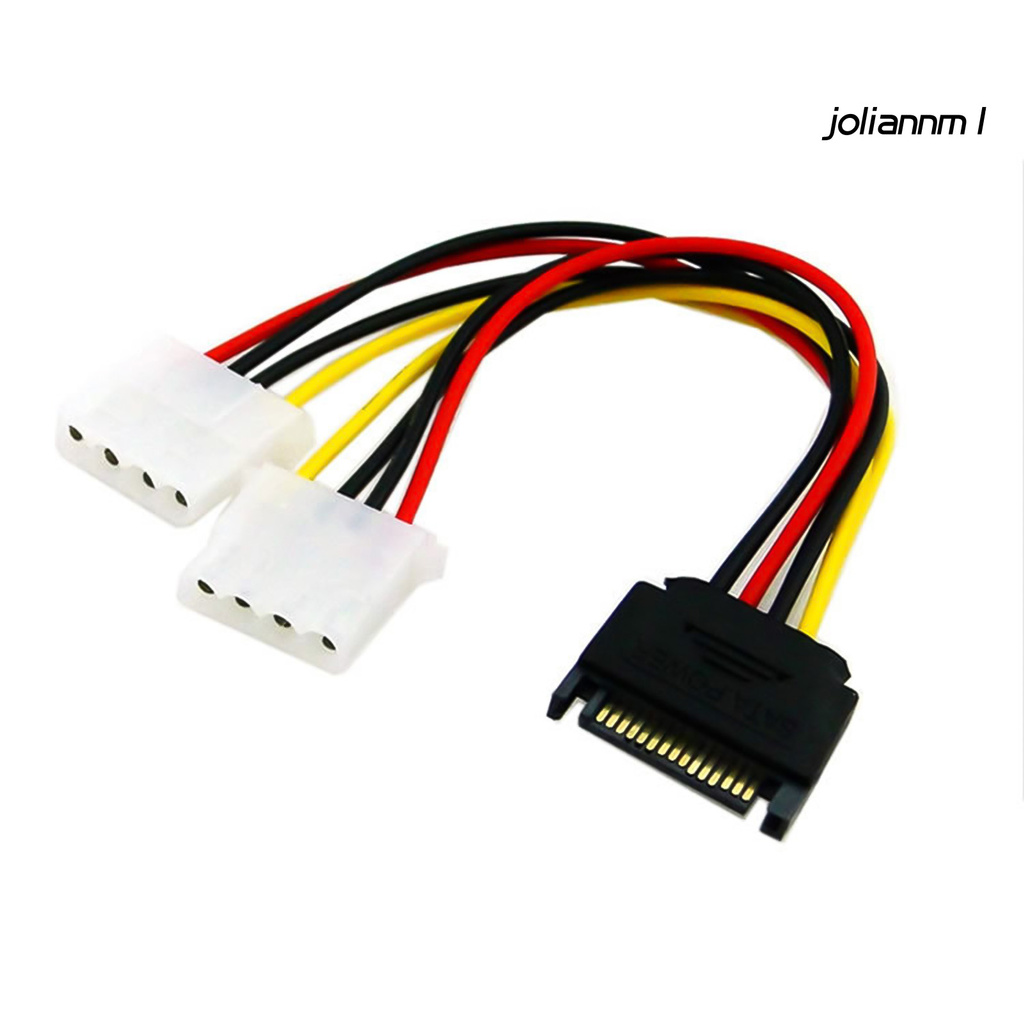 Cáp Chuyển Đổi Nguồn Sata 15pin Sang Molex Ide 4pin Dài 20cm Cho Ổ Cứng Hdd