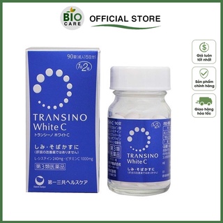 Viên uống trắng da transino white c clear 120 viên Nhật Bản dưỡng trắng da, mờ thâm nám