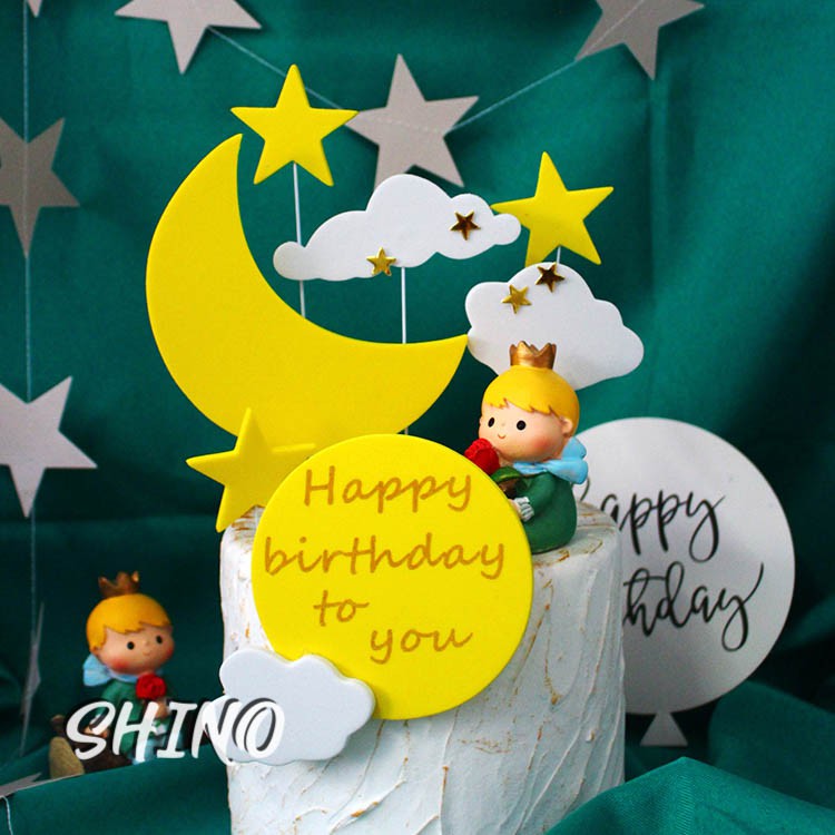 Topper/Que cắm mây trăng sao