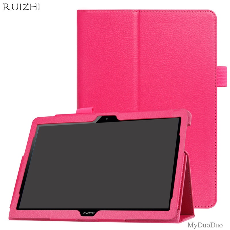 Bao da máy tính bảng PU tích hợp giá đỡ cho Huawei mediapad t5 10 AGS2-W09/L09/L03/W19 10.1 inch mediapad t5
