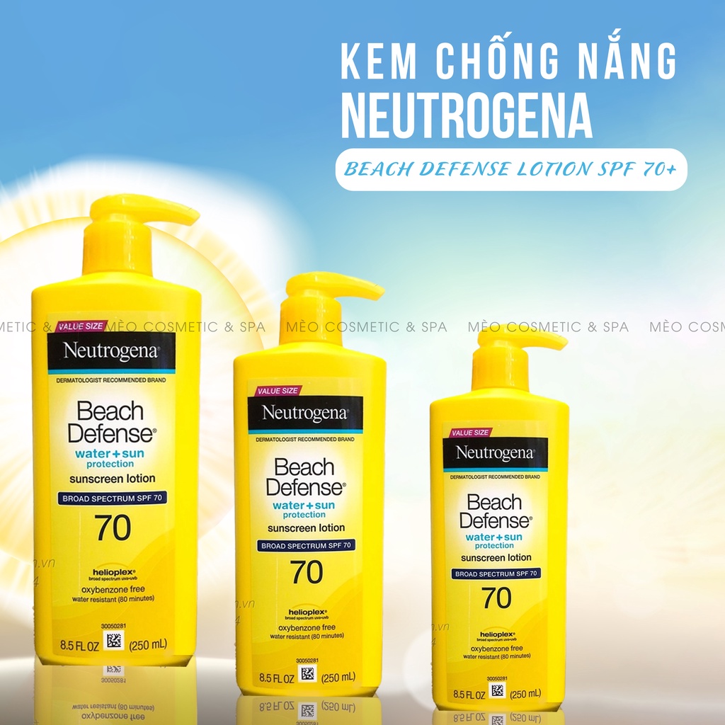 Kem chống nắng Neutrogena Beach Defense Sunscreen Lotion SPF 70