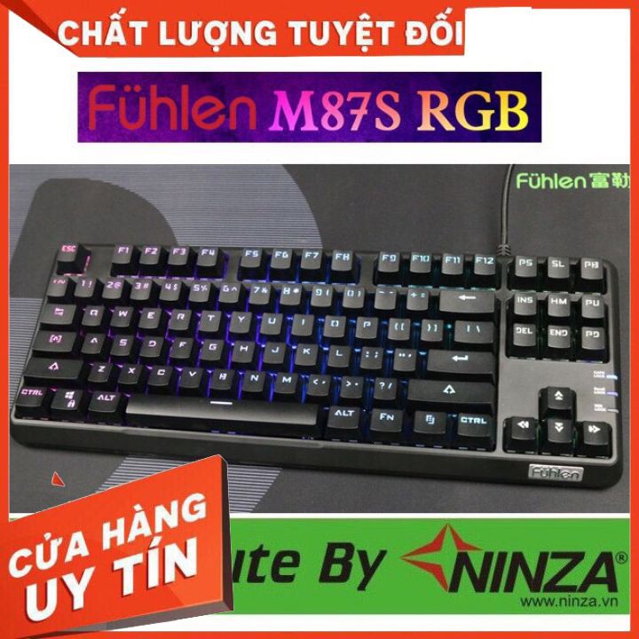 Phím cơ Fuhlen M87s RGB Chính Hãng Blue Switch