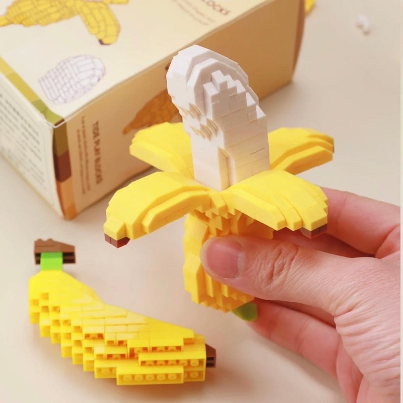 Mô hình đồ chơi xếp hình Trái Bơ Chuối và Đào Nanoblocks