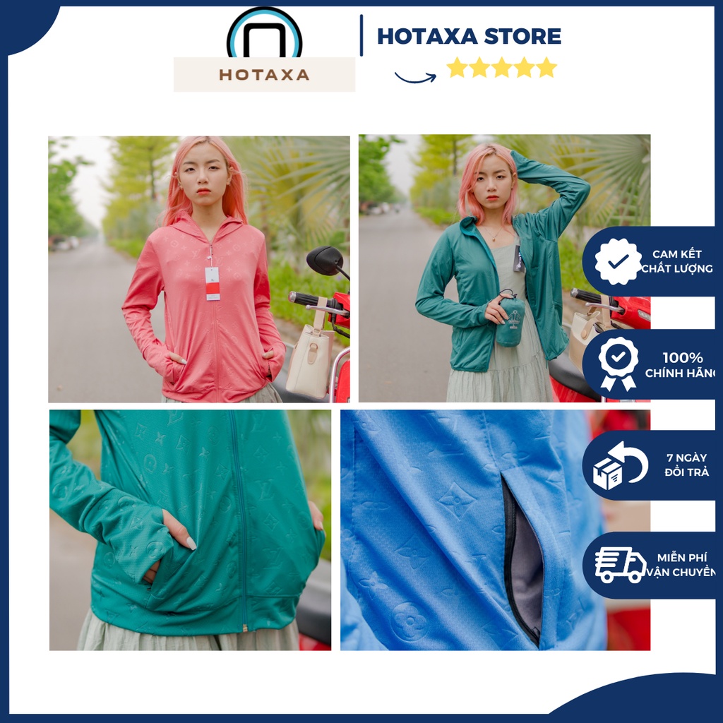 Áo chống nắng nữ dày dặn chống tia UV co dãn 4 chiều thông hơi thời trang vải kim cương siêu mát HOTAXA
