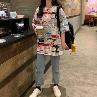 Áo phông hình cô gái ulzzang