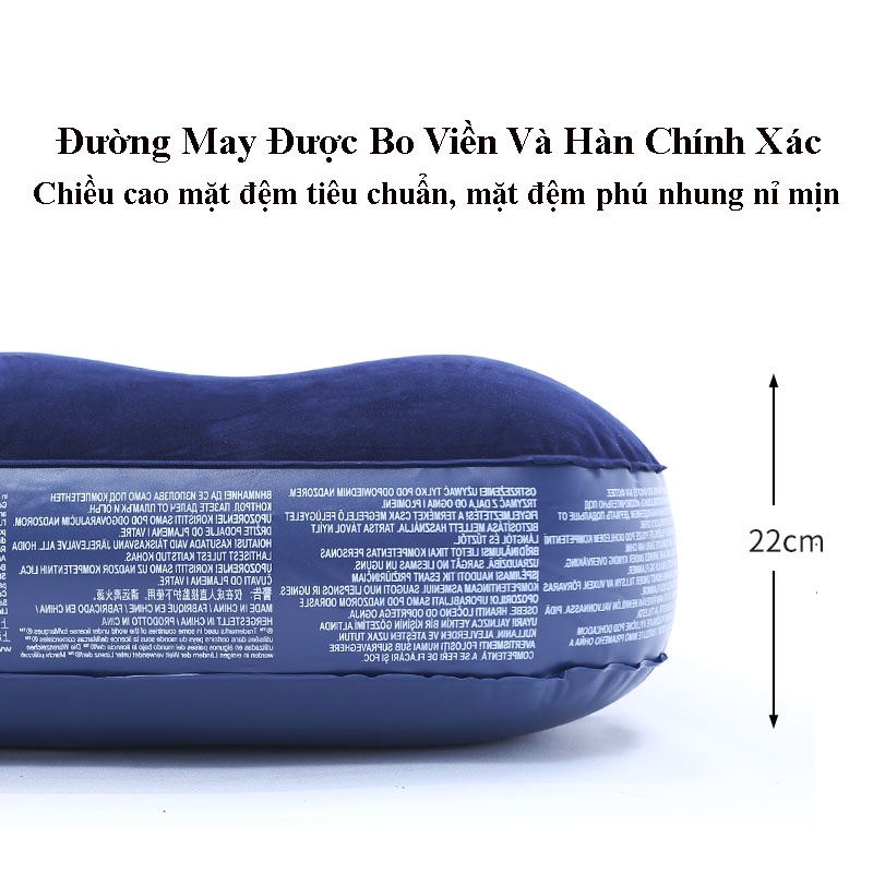 Đệm Hơi Cao Cấp Gấp Gọn Chất Liệu Nhung Nỉ Dành Cho 2-3 Người Kèm Bơm Điện 2 Chiều