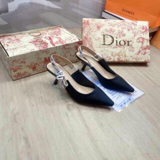 Sandal cao gót nơ cạnh có hộp gót cong DO