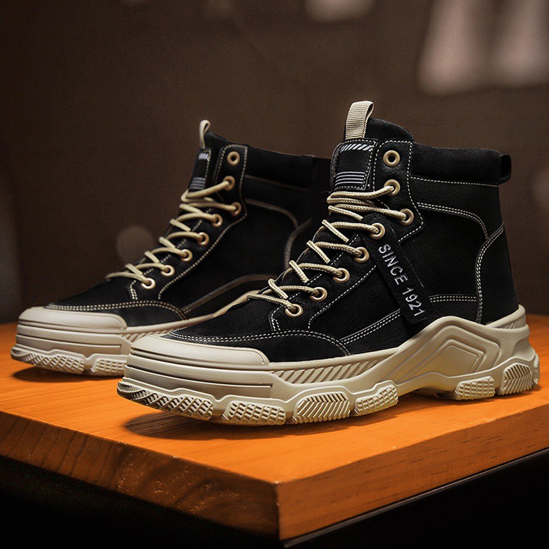 Giày bốt Martin cổ cao thời trang phong cách Hàn Quốc cho nam | BigBuy360 - bigbuy360.vn