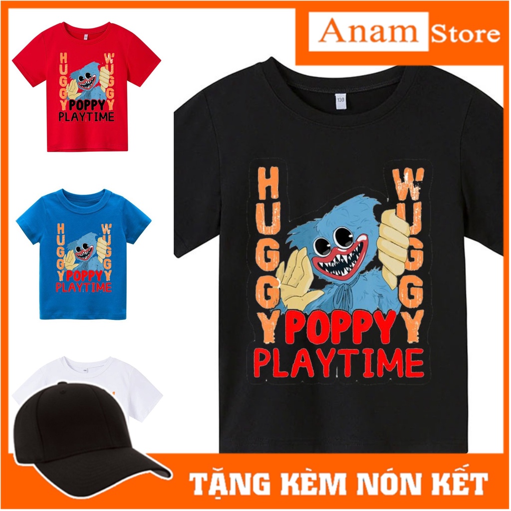 Áo thun cho bé huggy playtime 06 , 4 màu, có size người lớn, Anam Store