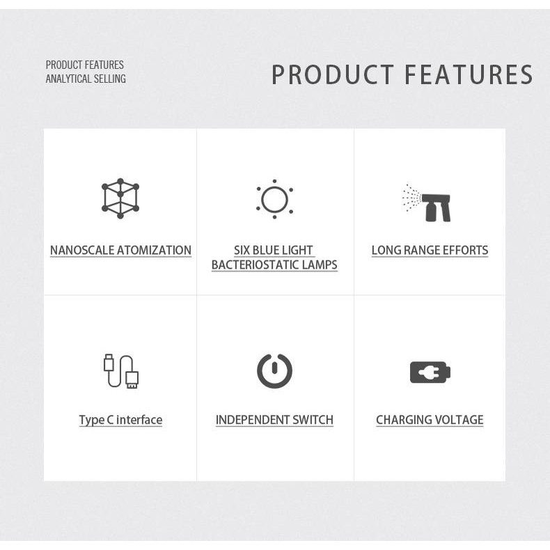 Máy Xịt Khử Khuẩn, Súng Phun Khử Khuẩn K5 PRO/XSD 030 Dùng Cho Văn Phòng, Cá Nhân, Gia Đình