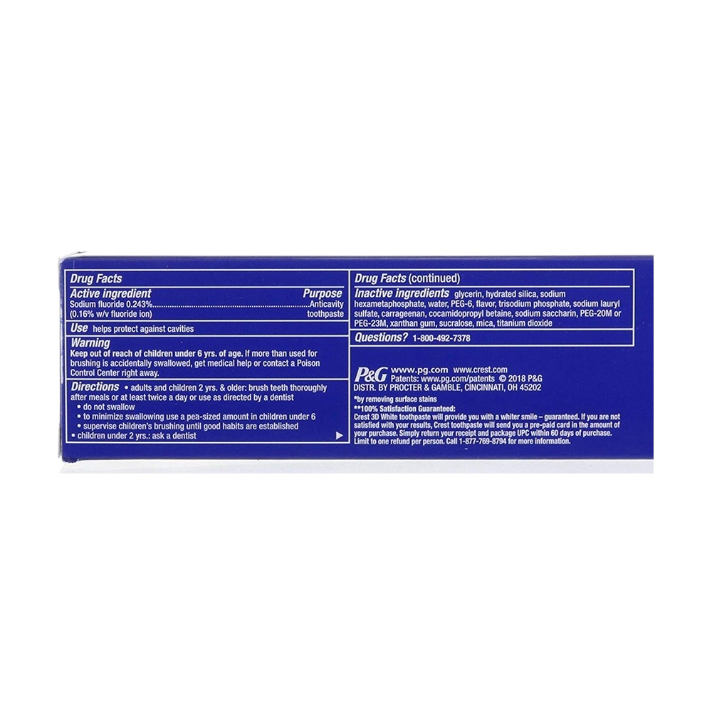 Kem đánh răng Crest 3D White Advanced 147g của Mỹ