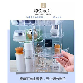 Kệ mỹ phẩm xoay 360 cao cấp [Loại vuông]