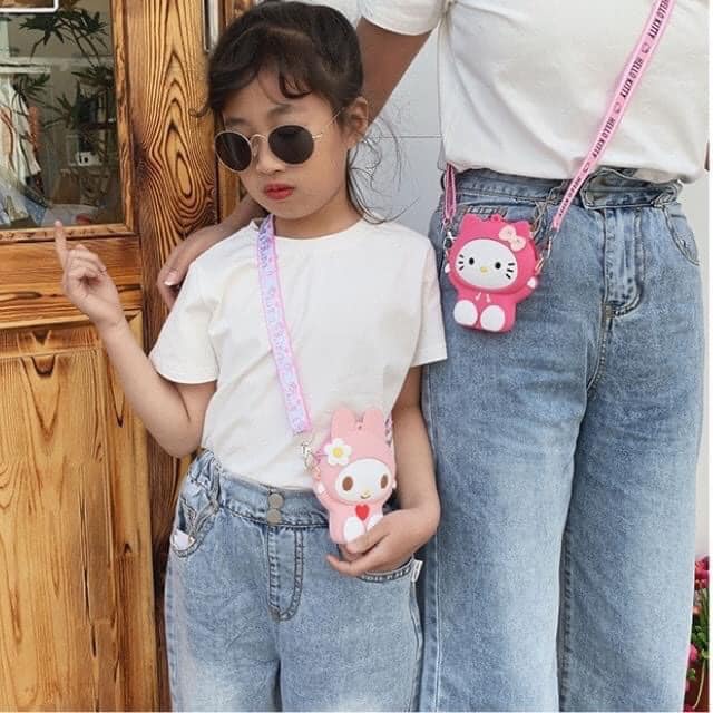 Túi, balo mini đeo chéo SILICON DISNEY hình thú dễ thương cho bé