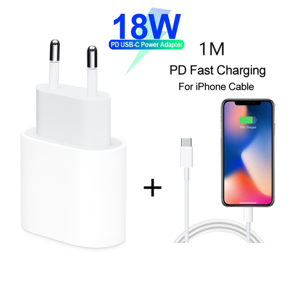 Củ Sạc Nhanh 18w Pd Usb Type C Eu Us Cho Iphone 11 Pro Max