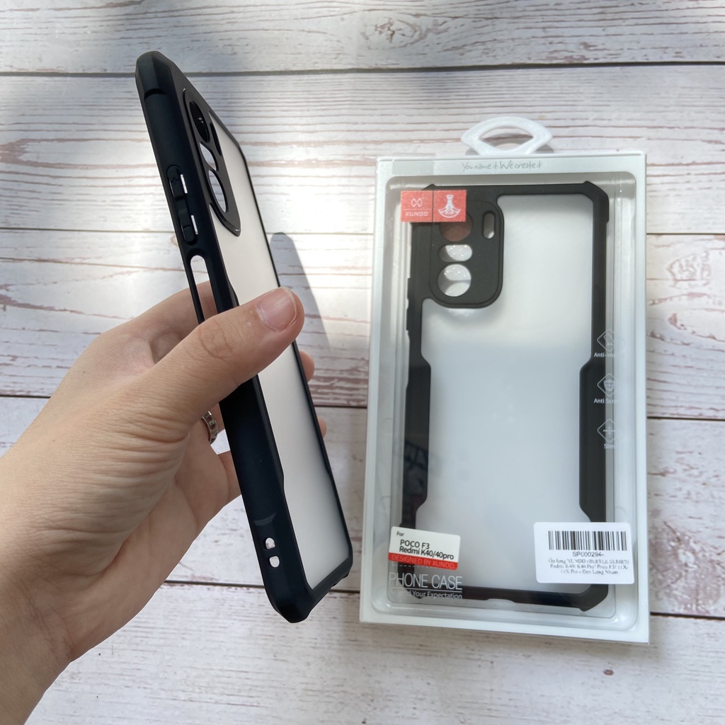Ốp lưng XUNDD Redmi K40 / K40 Pro / Mi 11X / 11X Pro - Mặt lưng trong, Viền TPU, Chống sốc