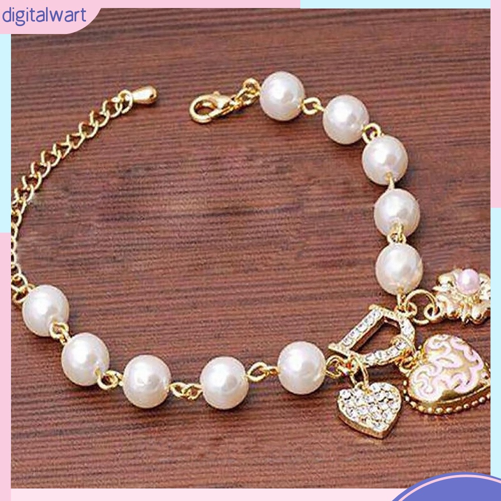 Vòng tay thiết kế chuỗi hạt ngọc trai nhân tạo sang trọng cá tính thanh lịch dành cho nữ
