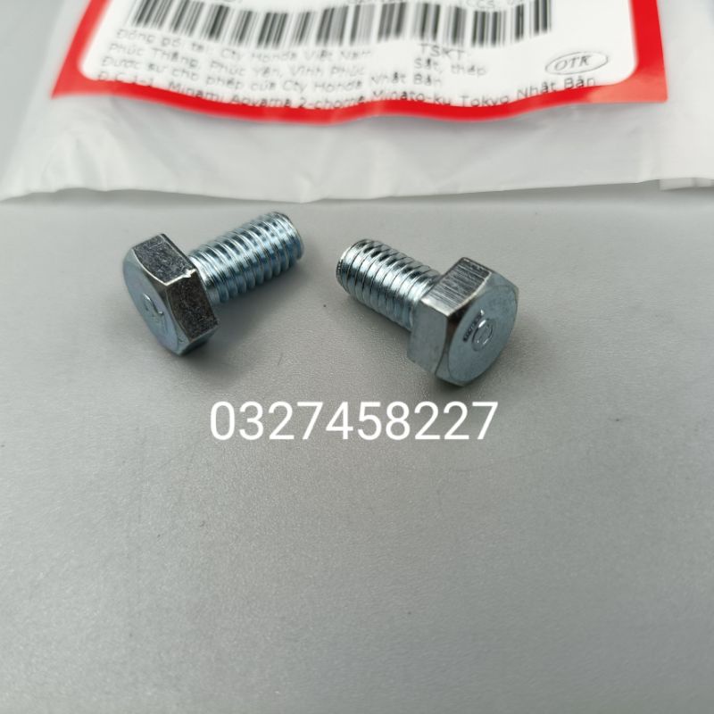 2 ốc bắt ốp vai, võ phuộc trước ,pô e gió DREAM ,WAVE ...bu lông 6x12