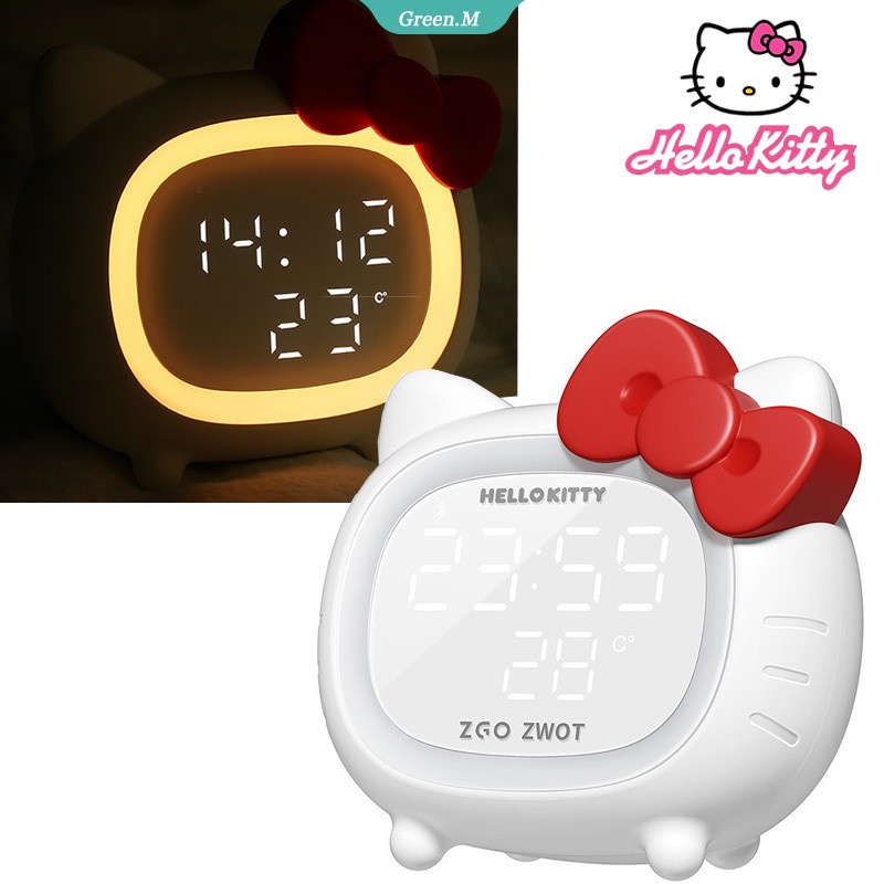 Loa Bluetooth Tích Hợp Đồng Hồ Báo Thức Thông Minh Có Đèn LED Hình Hello Kitty