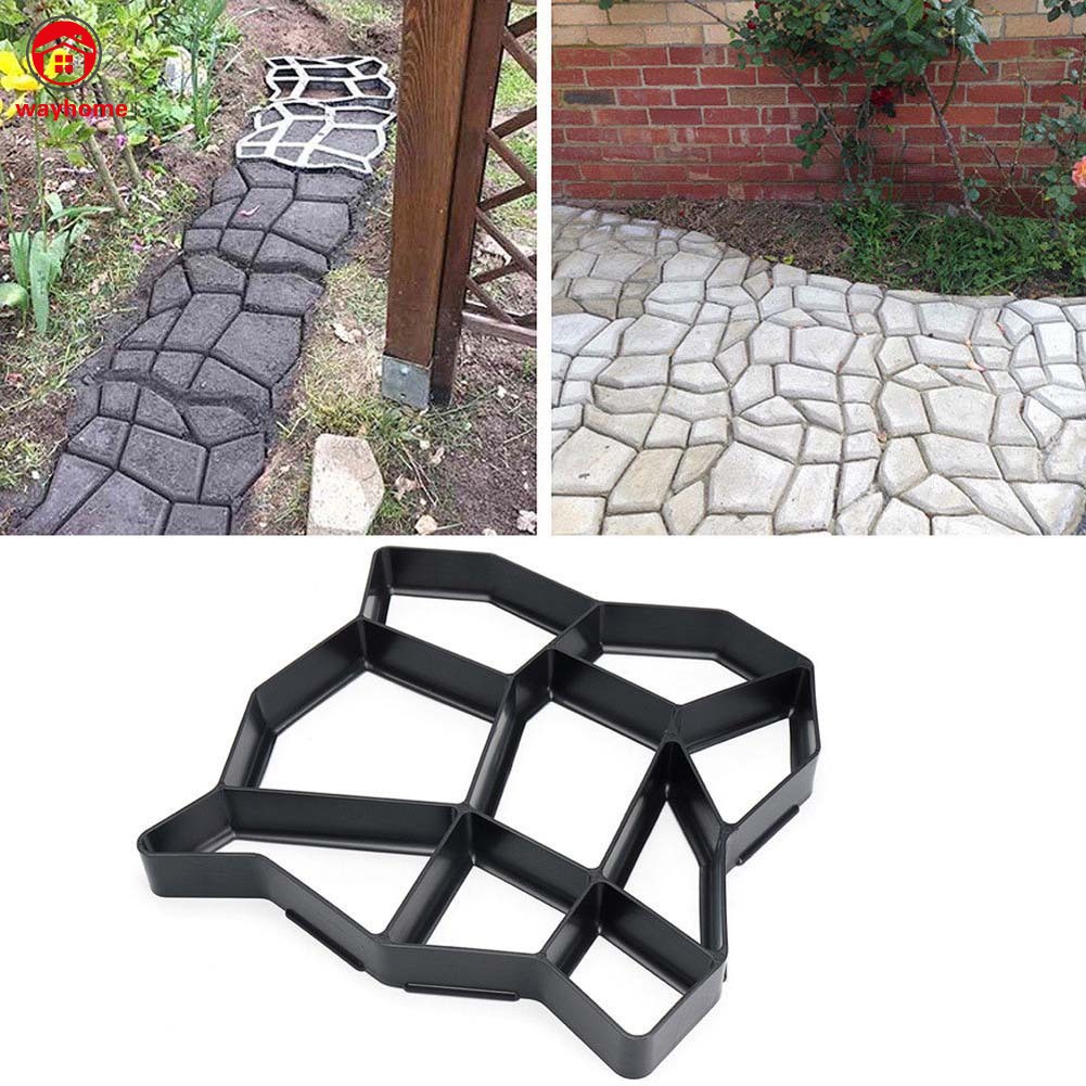 Khuôn nhựa đúc xi măng làm đá lát sân vườn DIY độc đáo