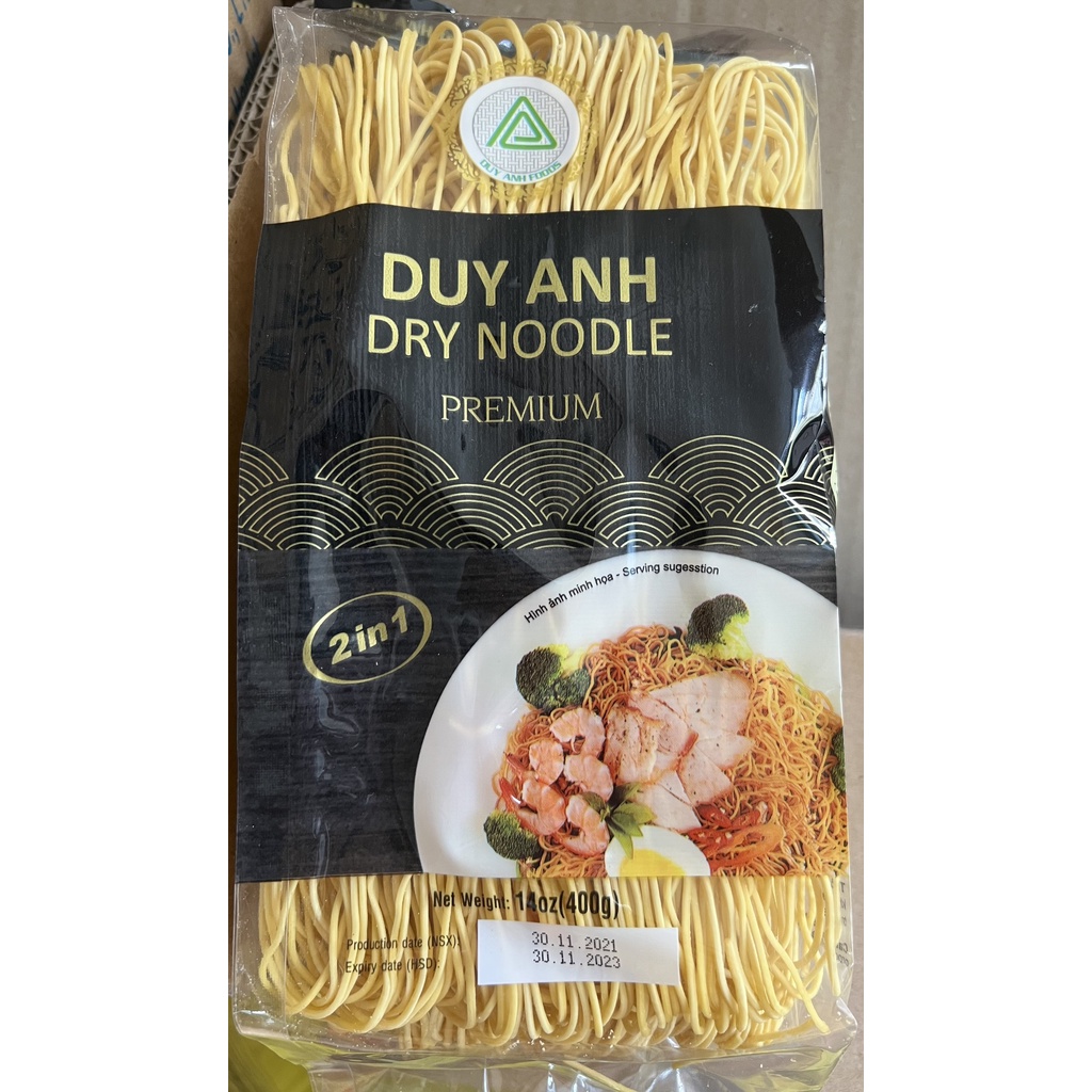 Mì trứng Duy Anh-Mì khô cao cấp vắt vuông-Mì Trung Hoa