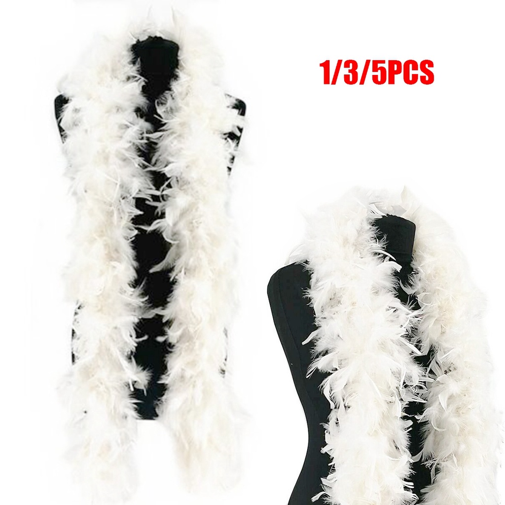 Dây ruy băng lông vũ trắng 2m trang trí đa dụng