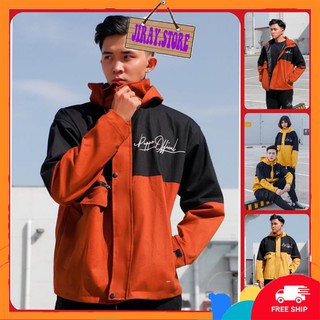 Áo Khoác Kaki - Áo Bomber Jackets Phối 2 Màu PUPPO