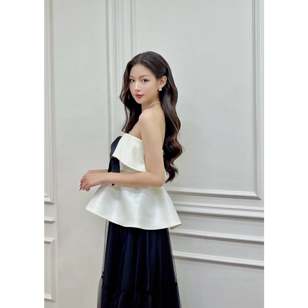 Somee studio Versailles midi skirt Chân váy midi lưới