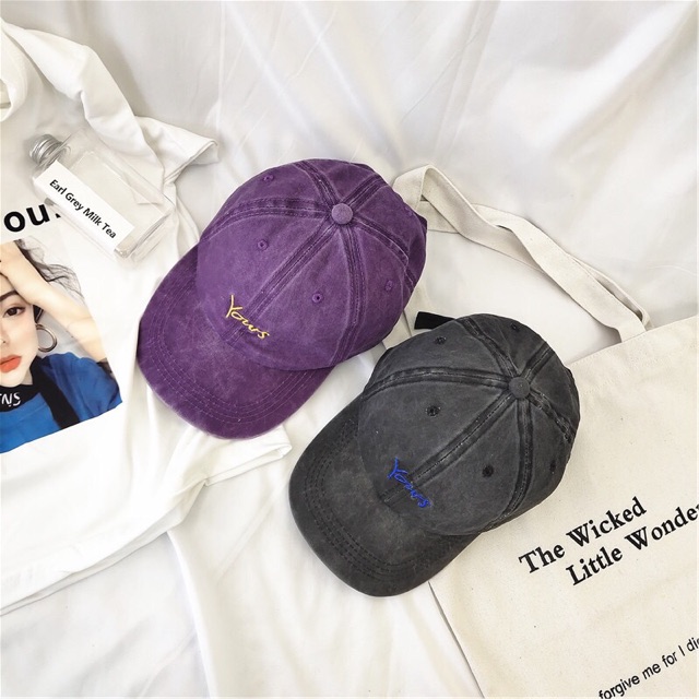 Mũ lưỡi trai nam nữ VINTAGE đẹp thêu chữ ,mũ phớt Nón kết phong cách Ulzzang form unisex YOUR