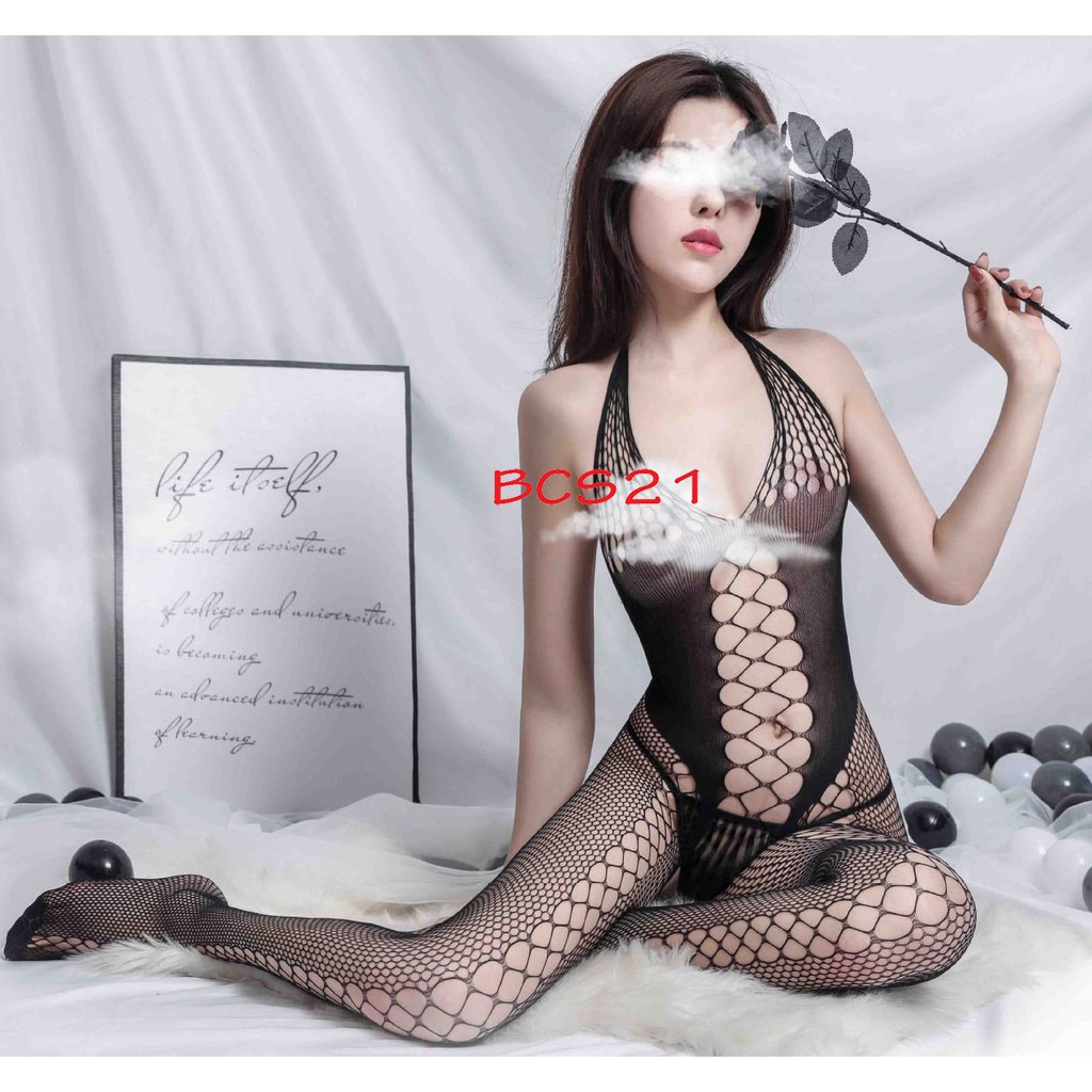 No. 24 45 💕 VIDEO CHE TÊN💕 Bộ Đồ Ngủ Lưới Liền Thân  , Cosplay Xuyên Thấu Gợi Cảm Hở Đáy Quyến Rũ Bodystocking BCS21 | BigBuy360 - bigbuy360.vn