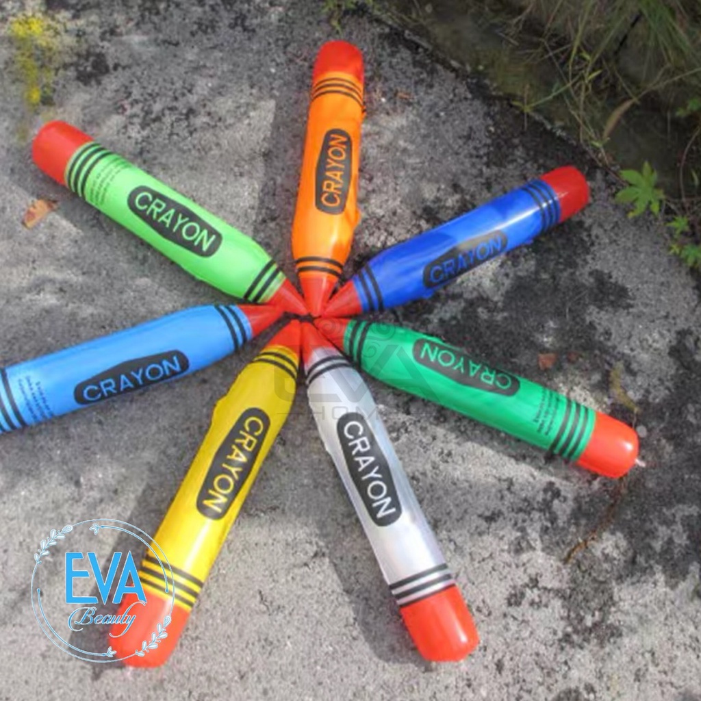 Đồ Chơi Bơm Hơi / Đồ Chơi Bơm Hơi Bút Chì Ngộ Nghĩnh Nhiều Màu Cho Bé 55 Cm Kèm Bơm Tay Tiện Lợi