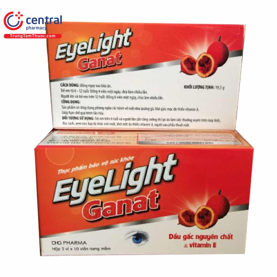 Viên uống sáng mắt Dầu gấc EYELIGHT GANAT Hộp 30 viên - NHÀ THUỐC SÀI GÒN