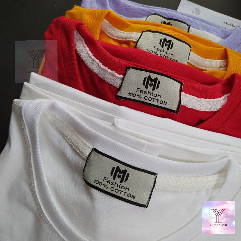 Áo thun trơn tay lỡ nam nữ form rộng Phong cách Basic - NHIỀU MÀU